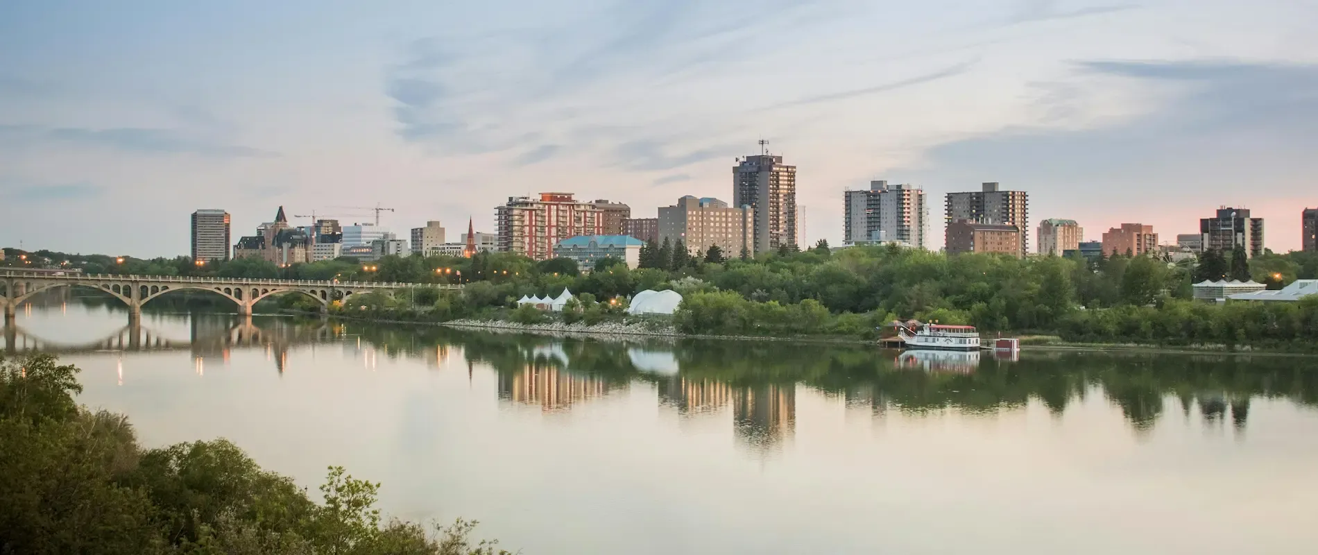 Downtown Edmonton at twilight